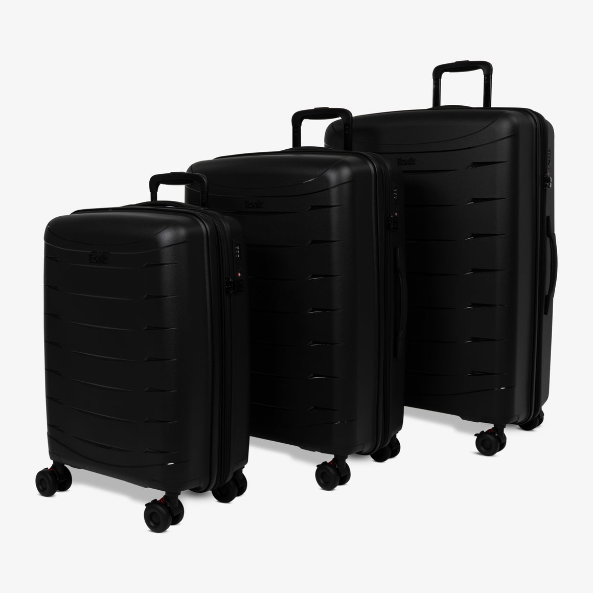 Resilient Set of 3 Suitcases in Black
