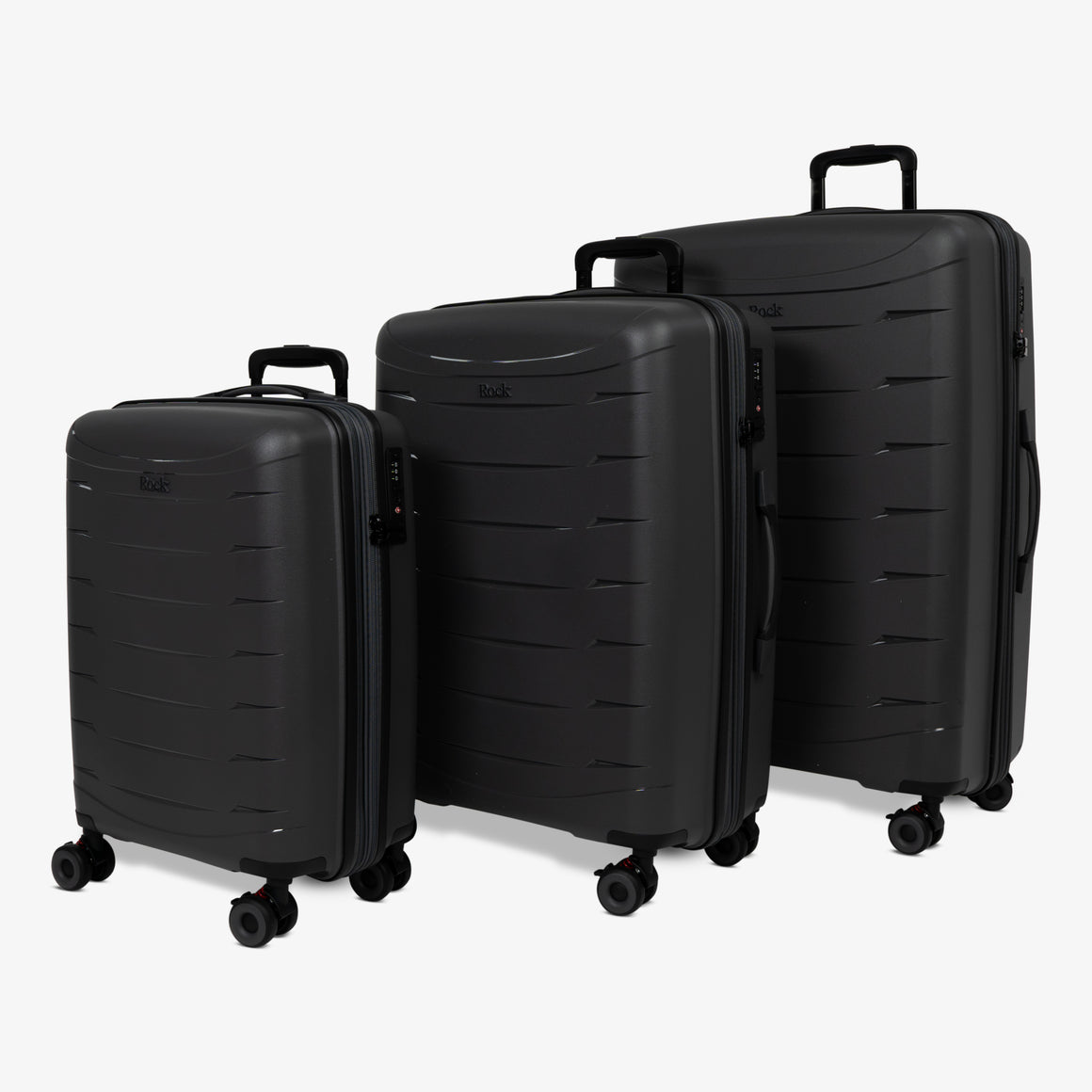 Resilient Set of 3 Suitcases in Charcoal