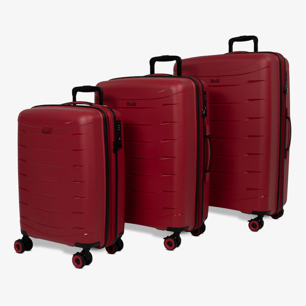 Resilient Set of 3 Suitcases in Red