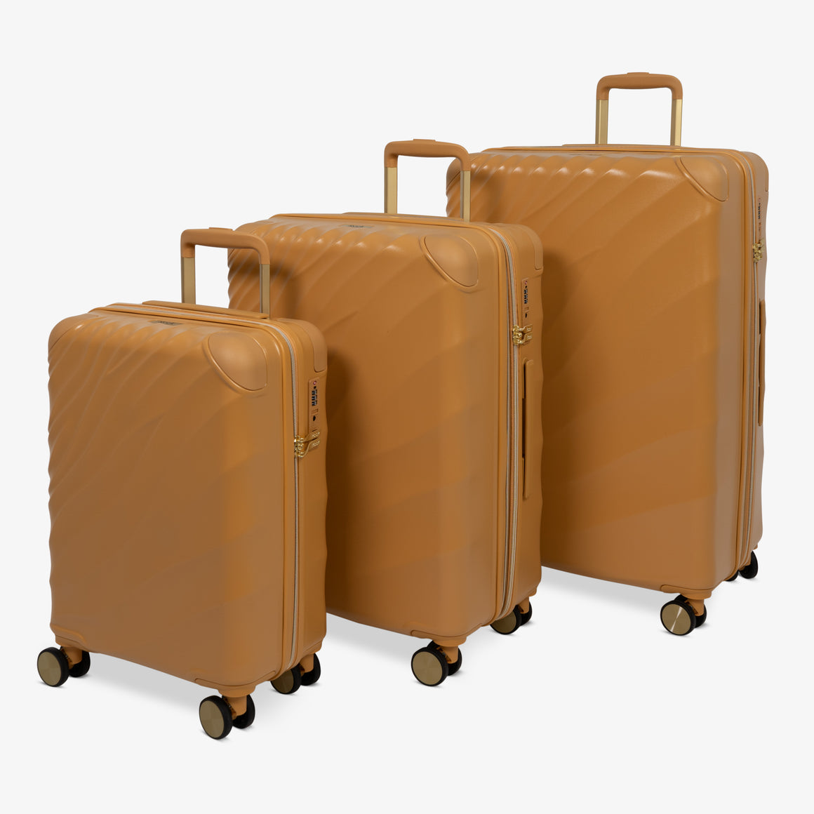 Sahara Set of 3 Suitcases in Gold Sunset