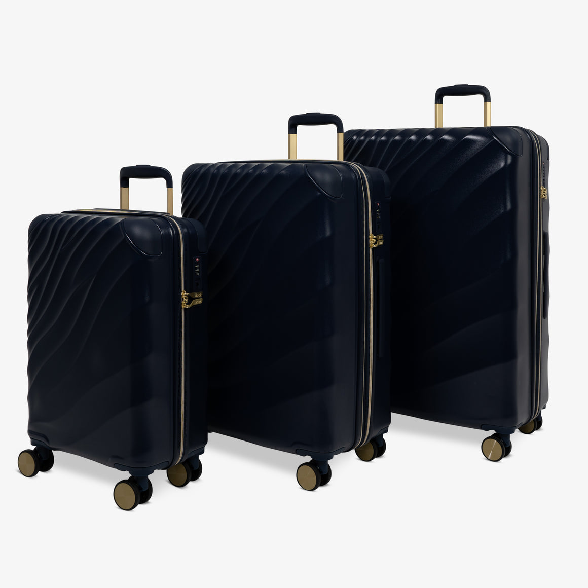 Sahara Set of 3 Suitcases in Navy Midnight