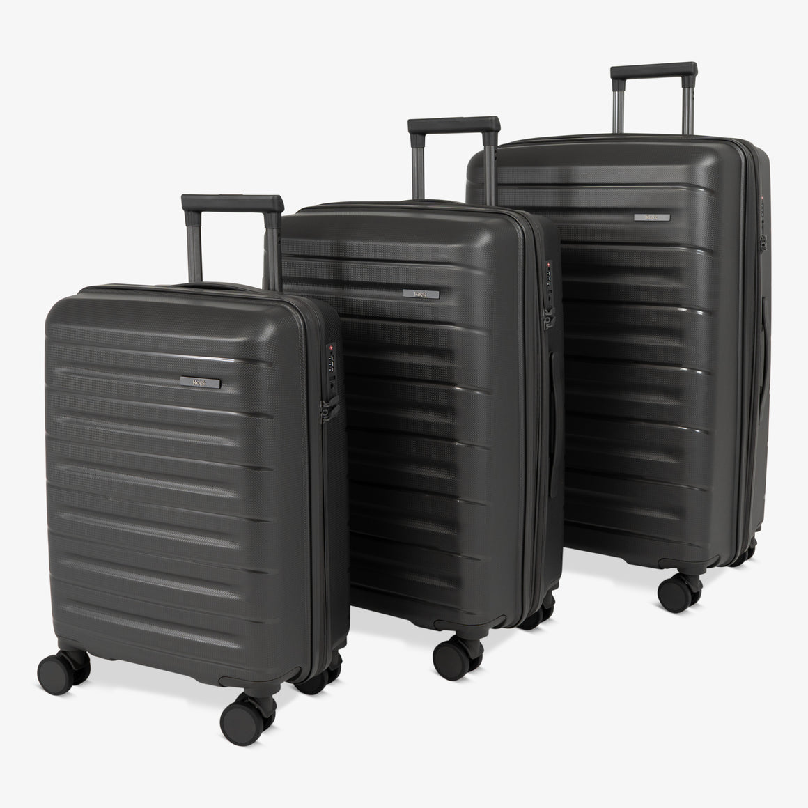 Brisbane Set of 3 Suitcases in Charcoal