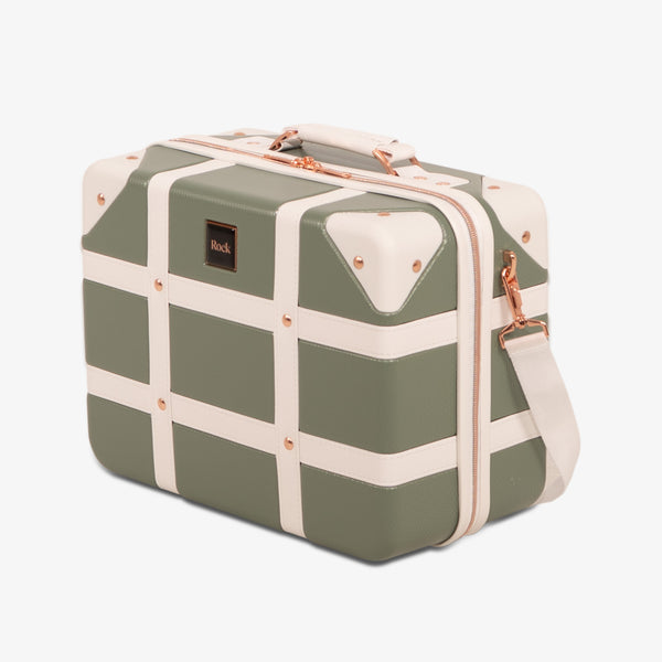 Vintage Vanity Suitcase in Sage Green