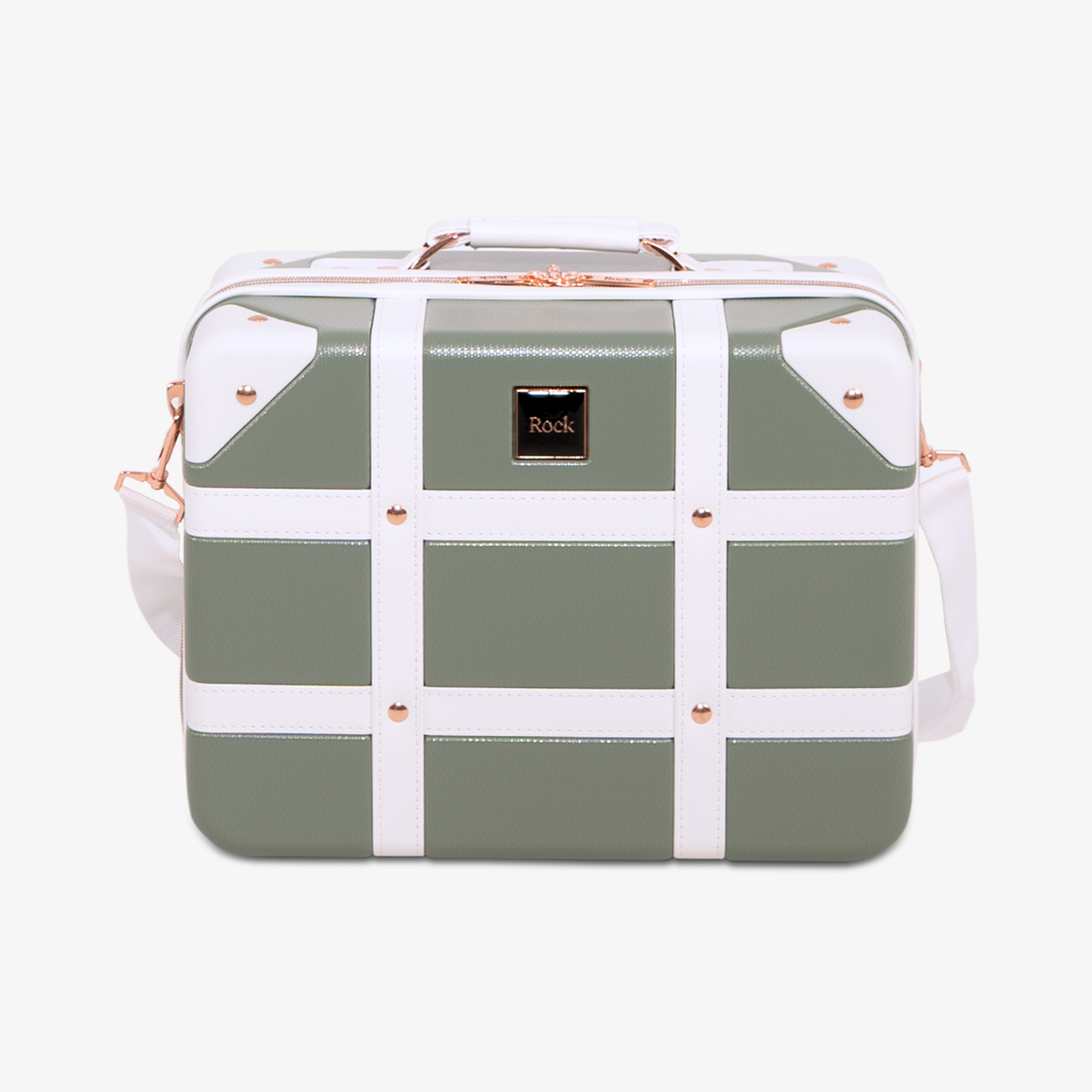 Vintage Vanity Suitcase in Sage Green
