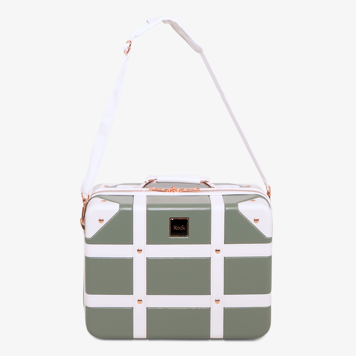 Vintage Vanity Suitcase in Sage Green