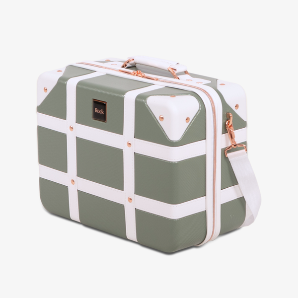 Vintage Vanity Suitcase in Sage Green