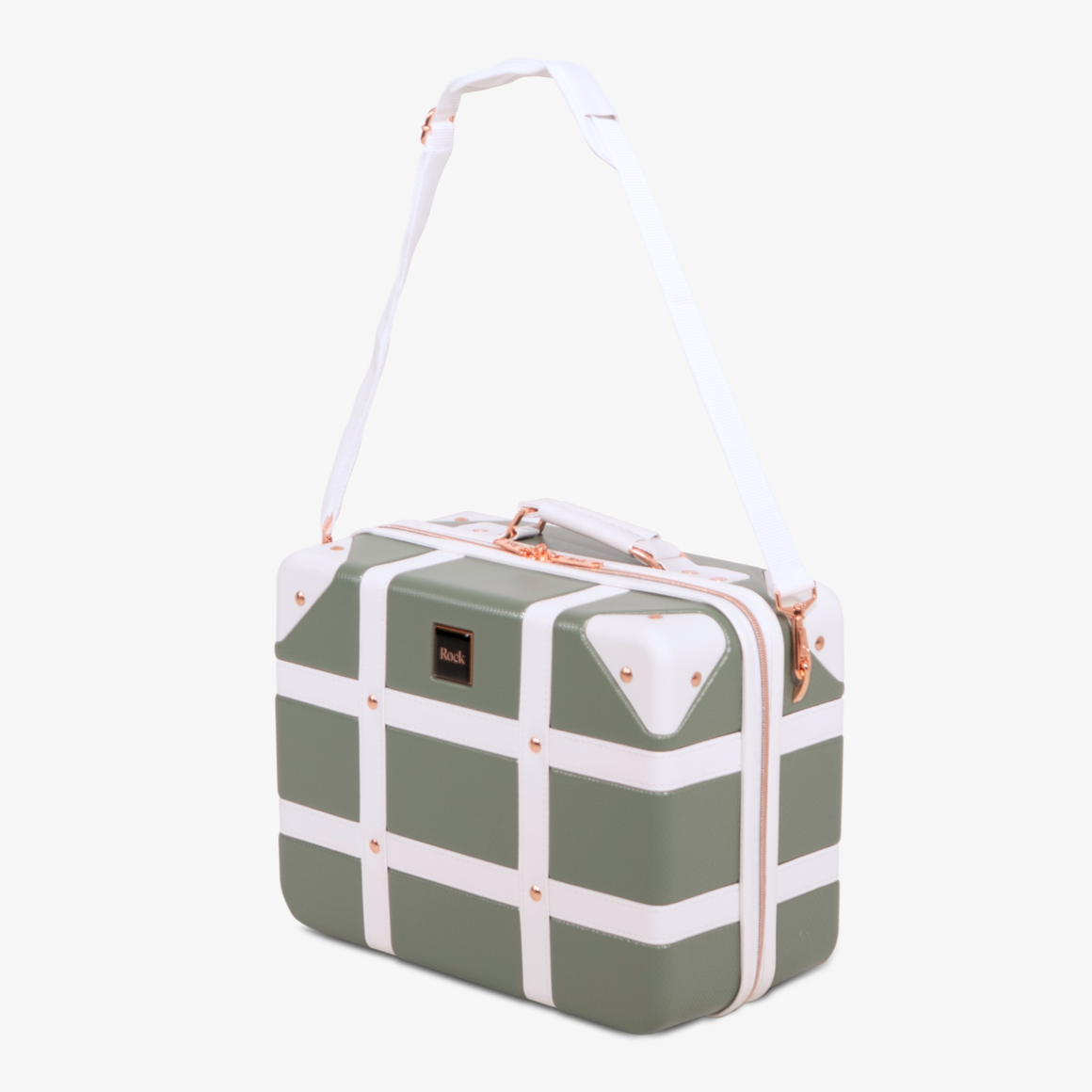Vintage Vanity Suitcase in Sage Green