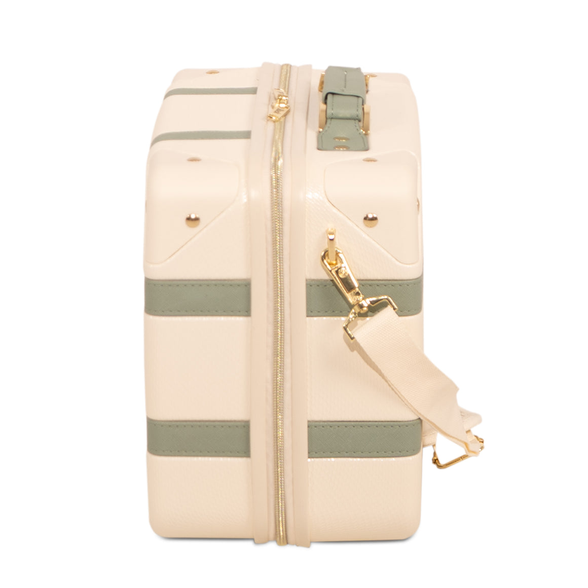 Vintage Vanity Suitcase in Cream + Sage