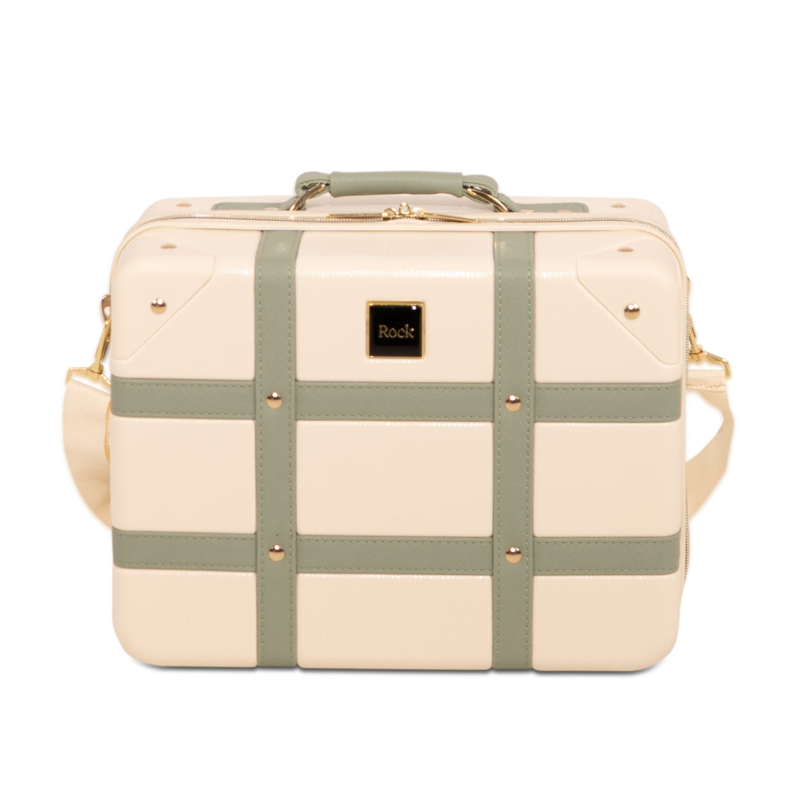Vintage Vanity Suitcase in Cream + Sage