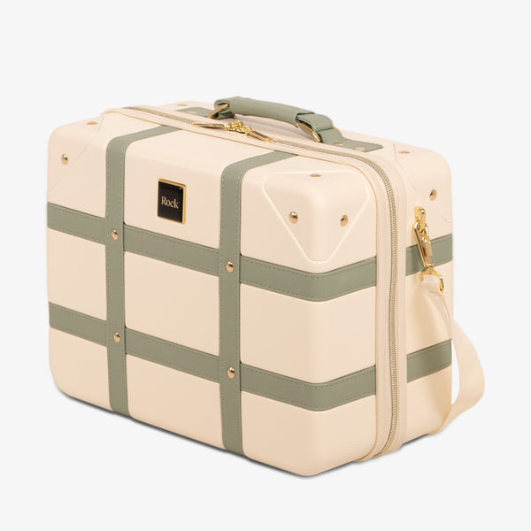Vintage Vanity Suitcase in Cream + Sage