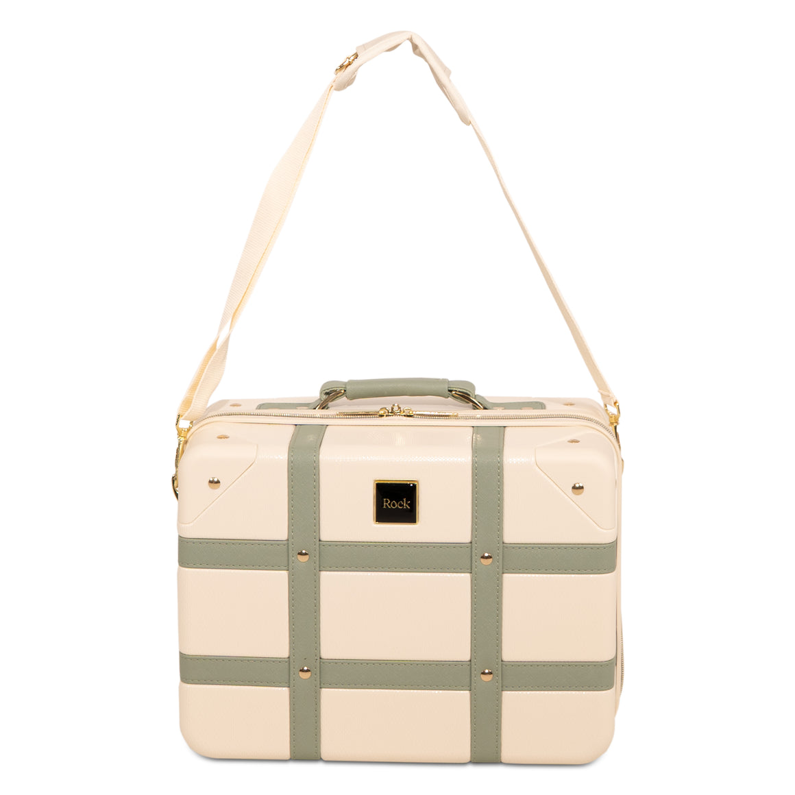 Vintage Vanity Suitcase in Cream + Sage