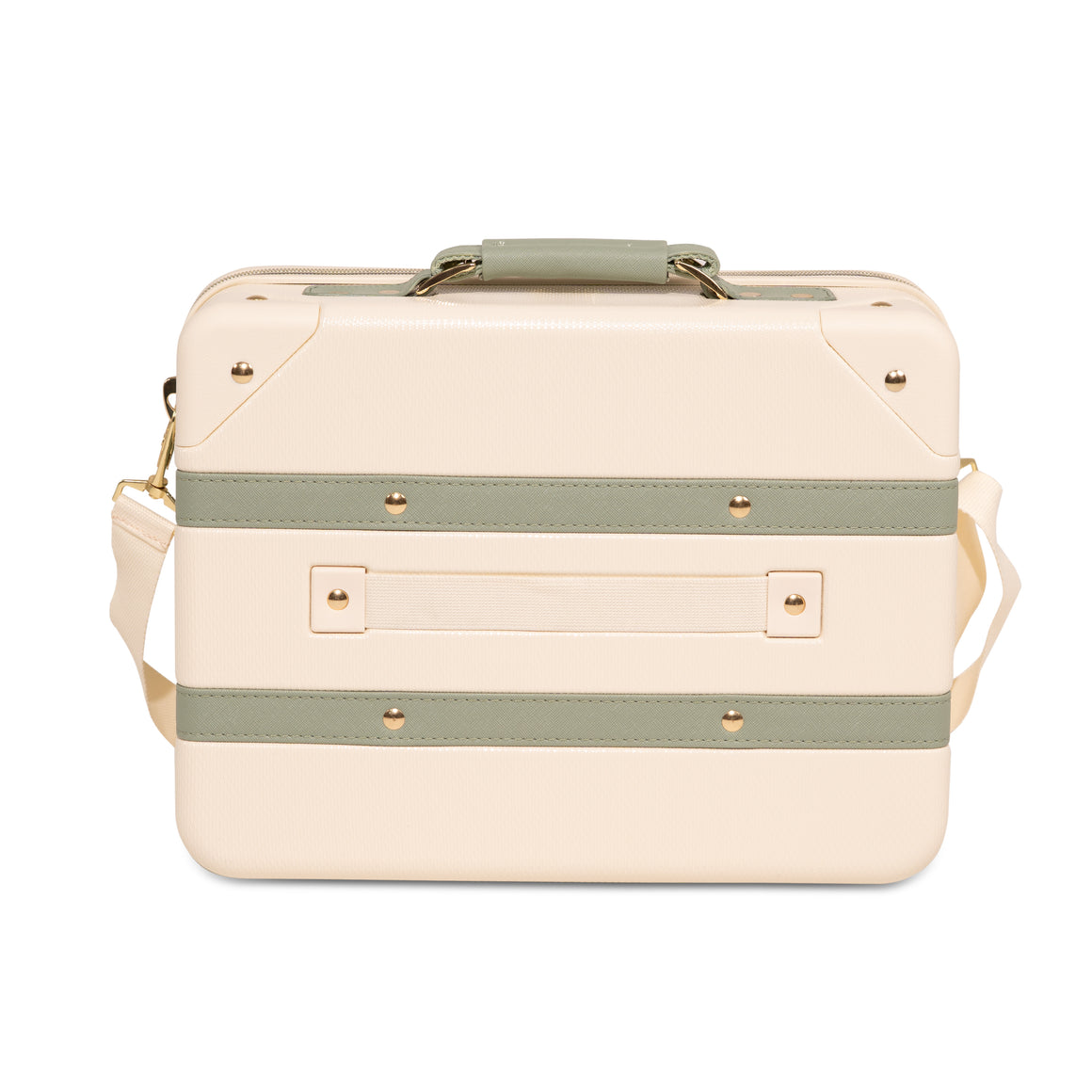 Vintage Vanity Suitcase in Cream + Sage