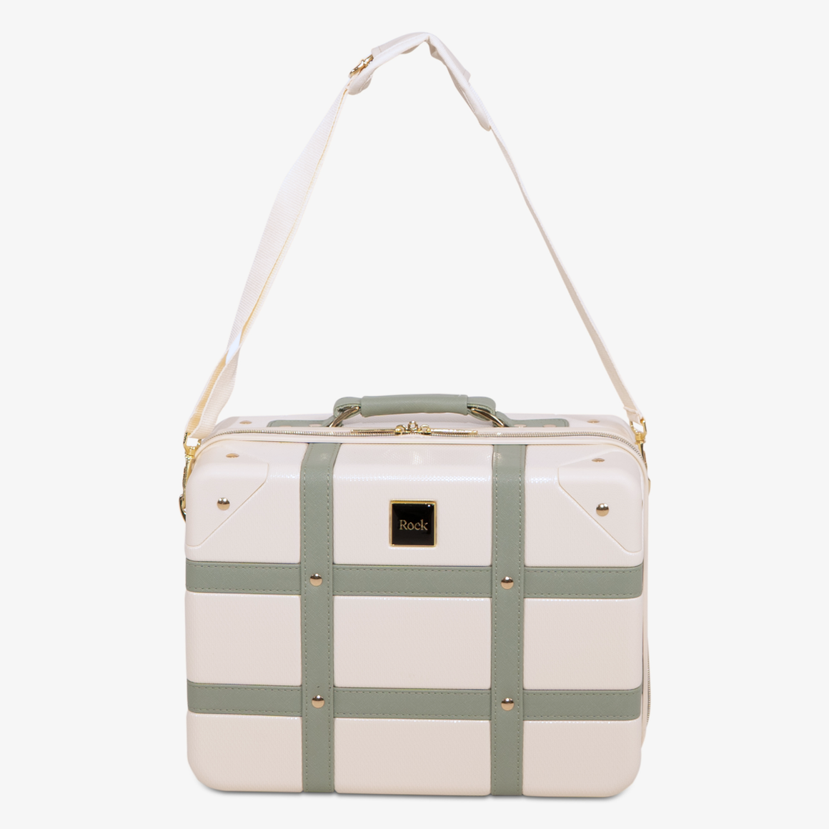 Vintage Vanity Suitcase in Cream + Sage