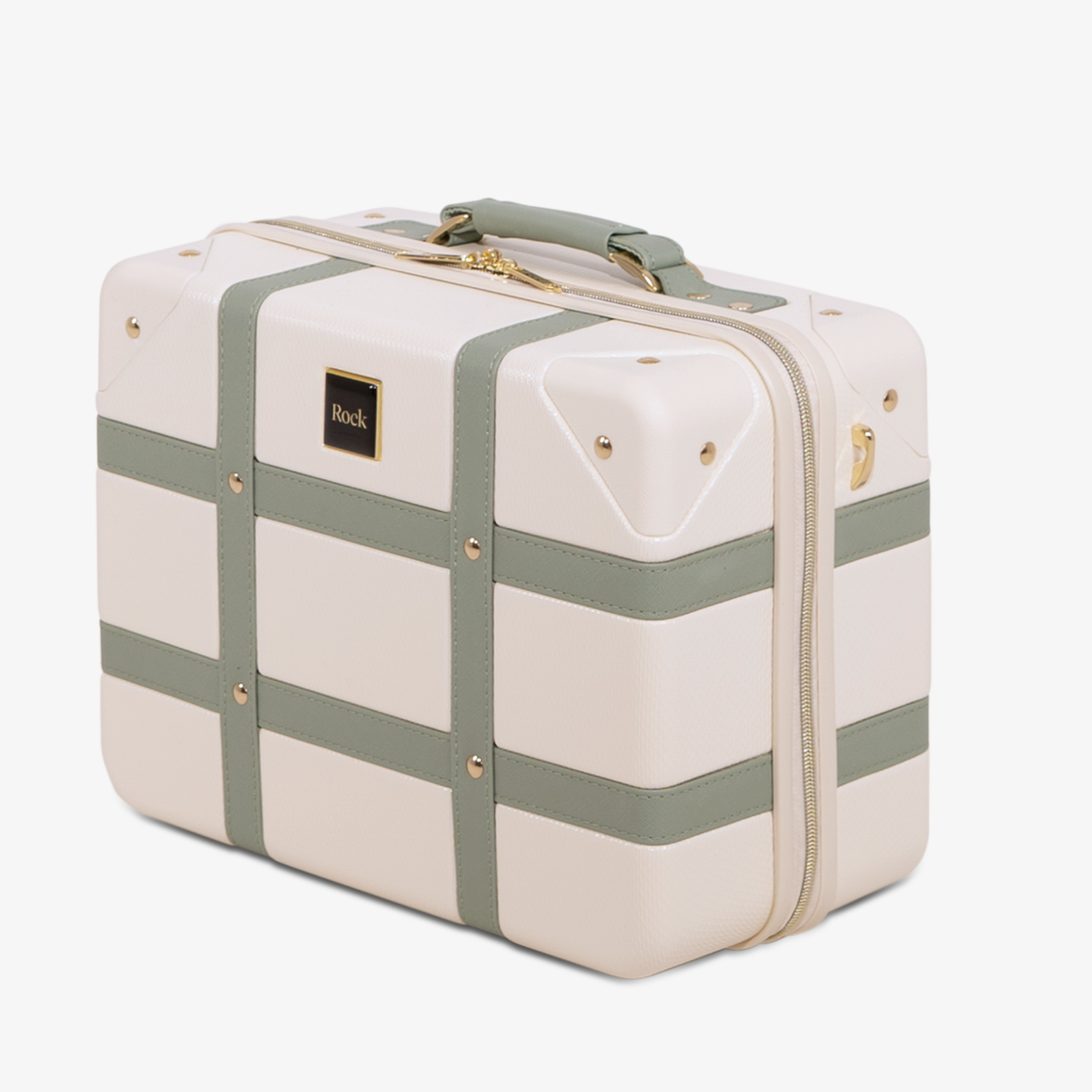Vintage Vanity Suitcase in Cream + Sage