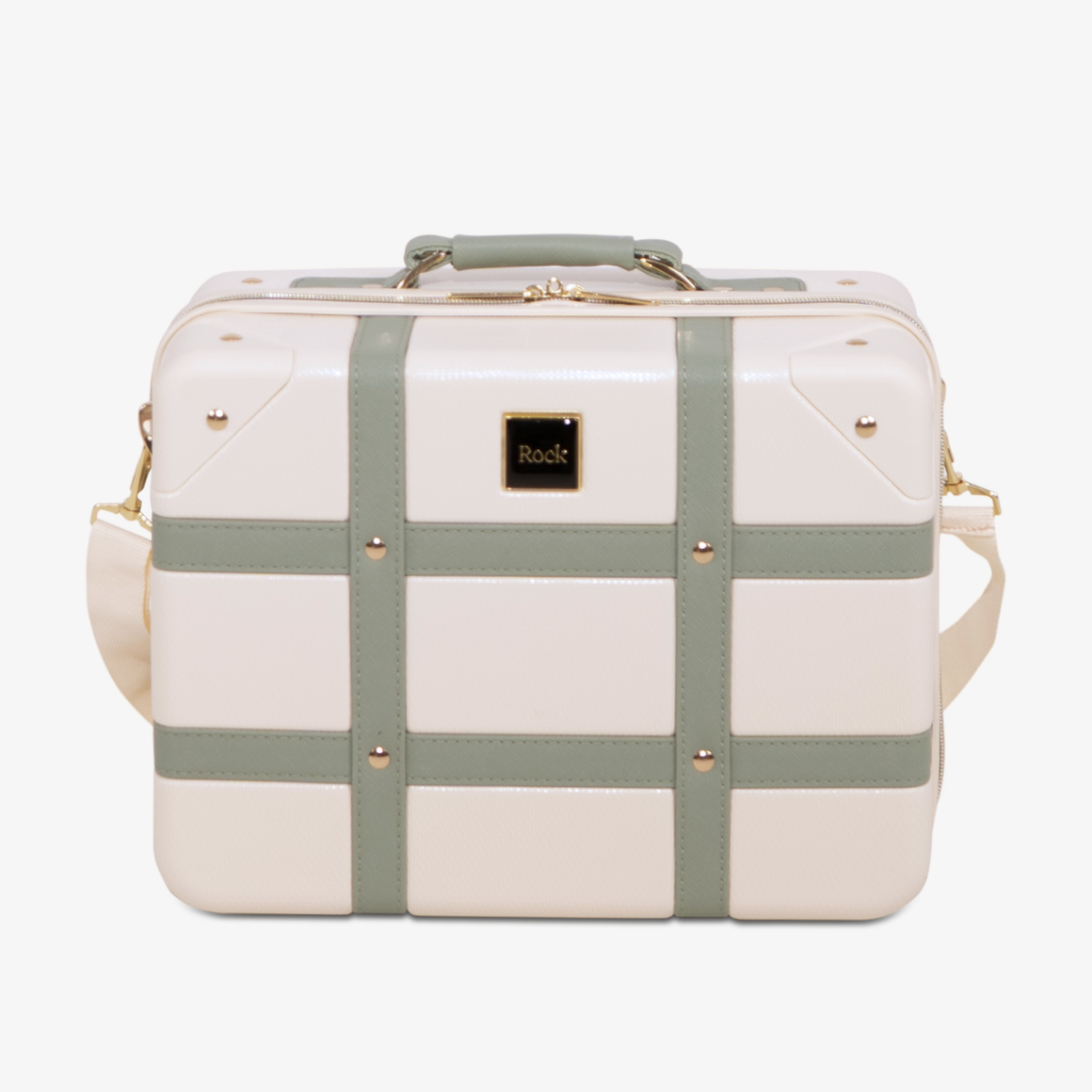 Vintage Vanity Suitcase in Cream + Sage