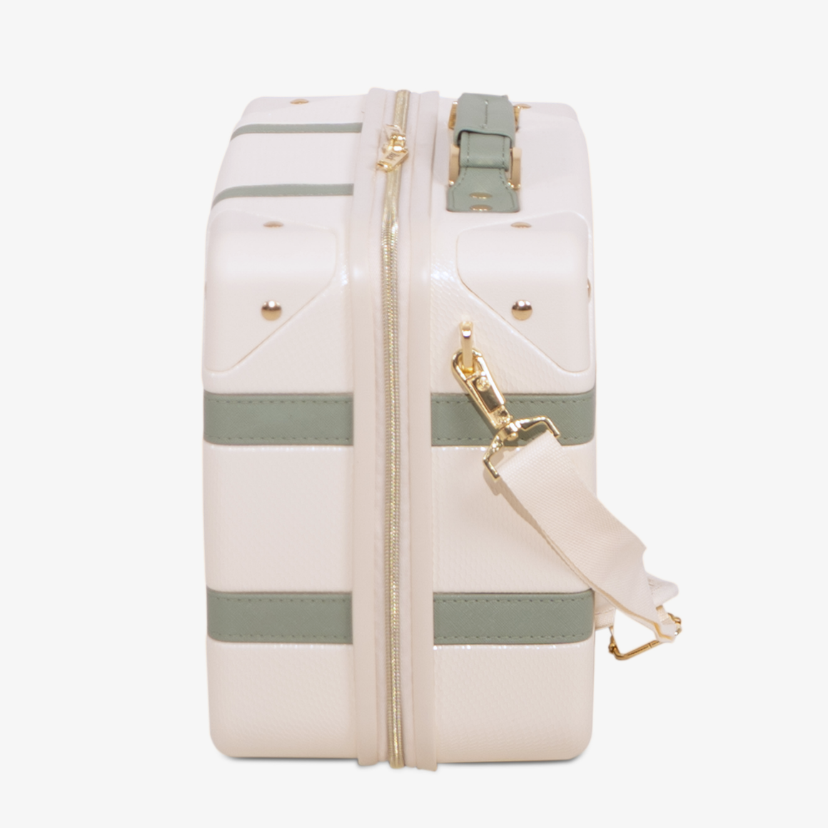 Vintage Vanity Suitcase in Cream + Sage