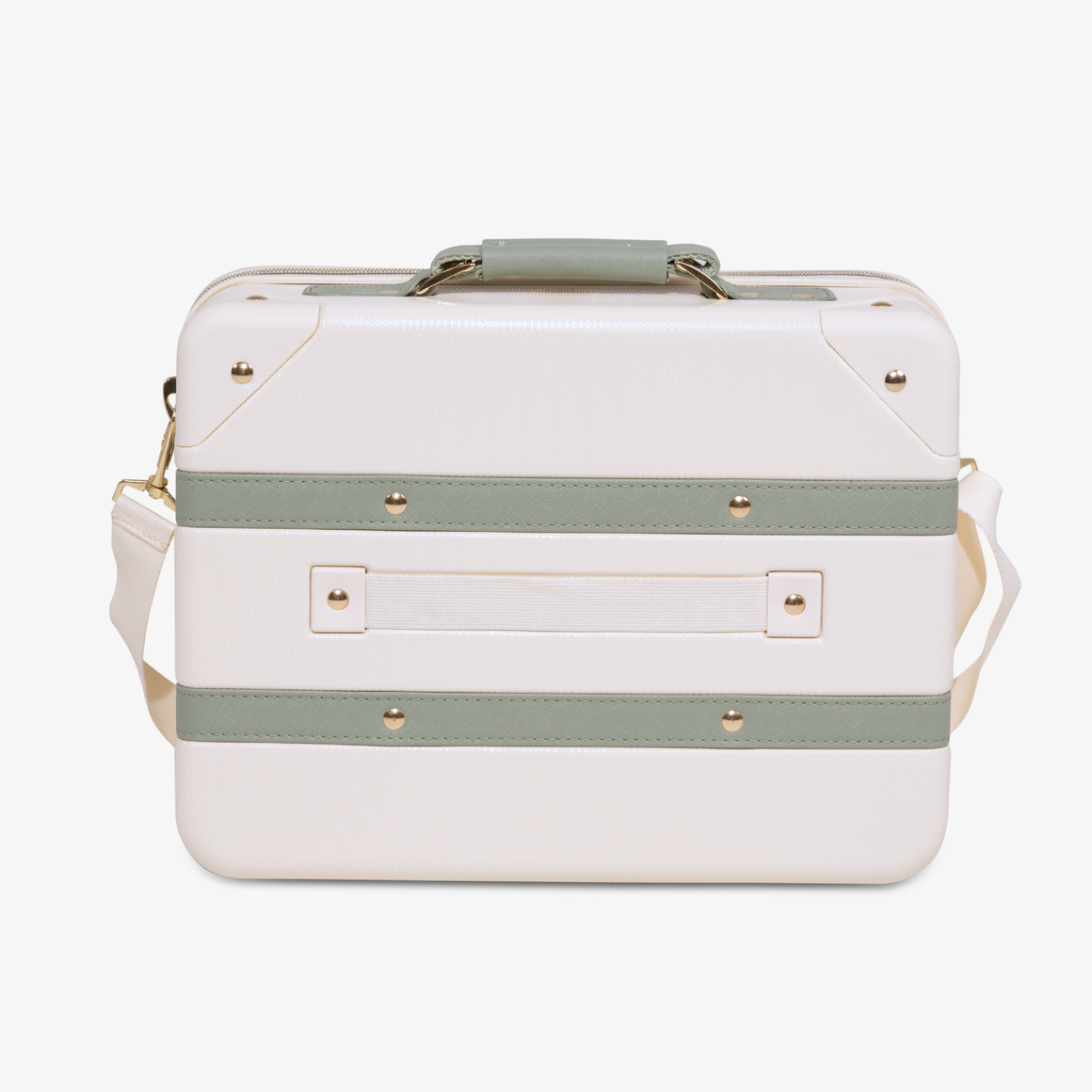 Vintage Vanity Suitcase in Cream + Sage