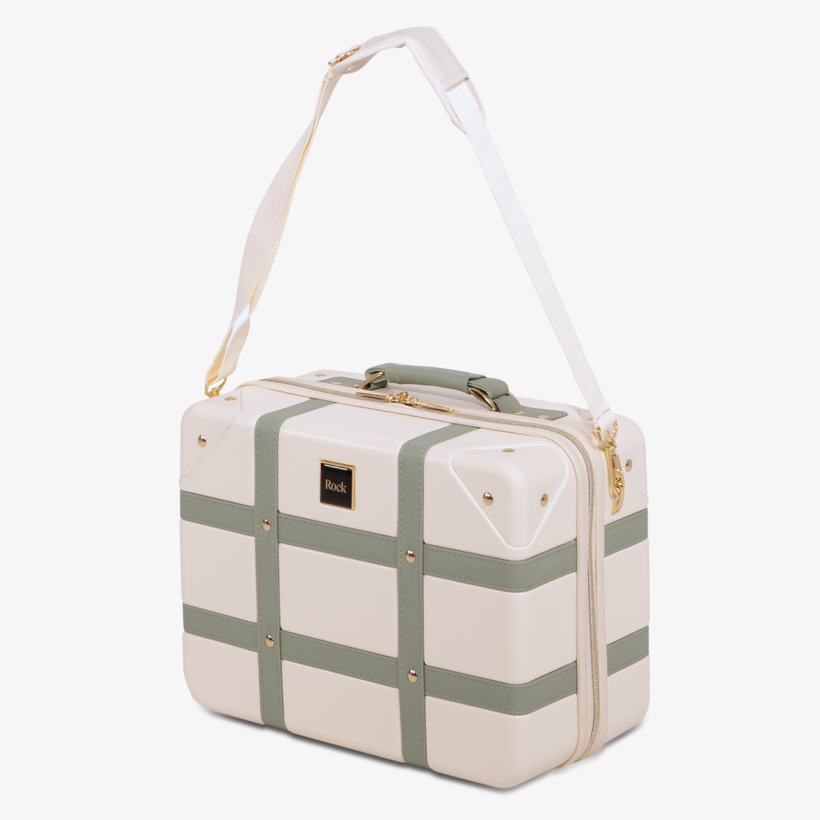 Vintage Vanity Suitcase in Cream + Sage