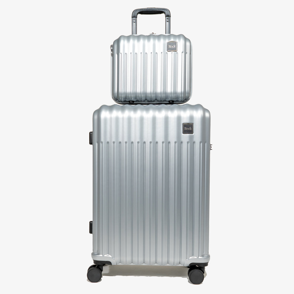 Luna Set of 5 Suitcases in Silver