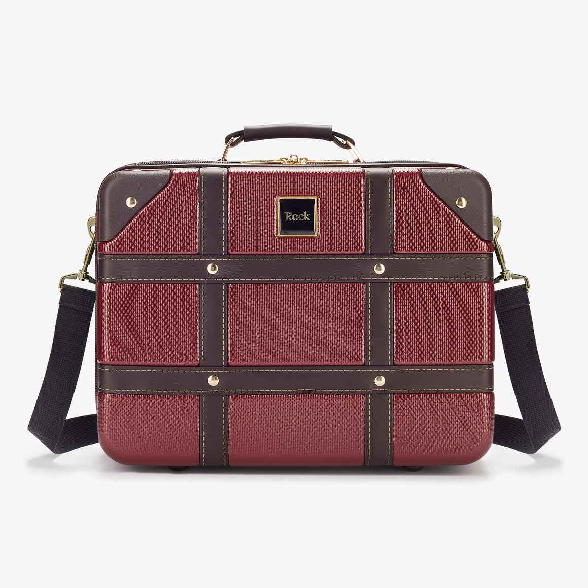 Vintage Set of 4 Suitcases in Burgundy