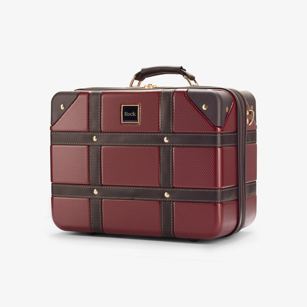Vintage Vanity Suitcase in Burgundy