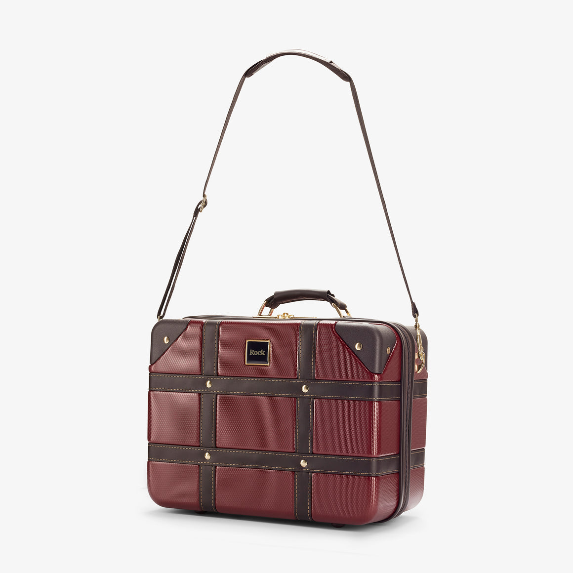 Vintage Vanity Suitcase in Burgundy