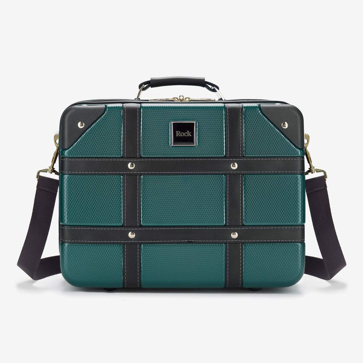 Vintage Set of 4 Suitcases in Emerald Green