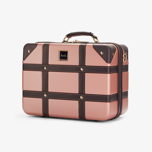 Vintage Vanity Suitcase in Rose Pink