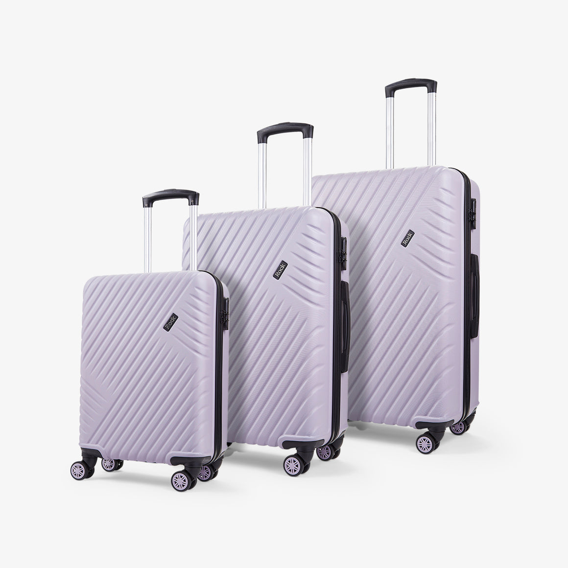 Santiago Set of 3 Suitcases in Purple