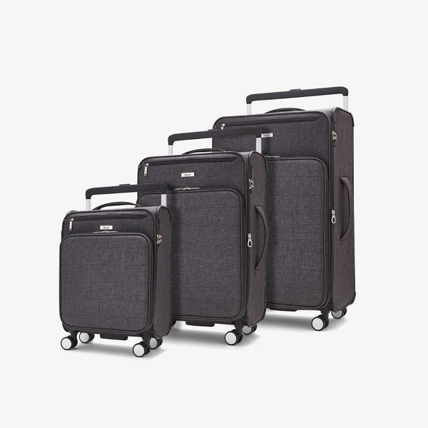 Rocklite DLX Set of 3 Suitcases in Charcoal