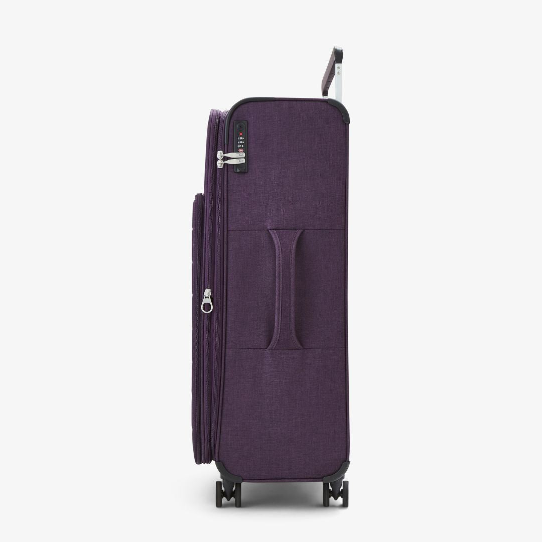 Rocklite DLX Set of 3 Suitcases in Purple