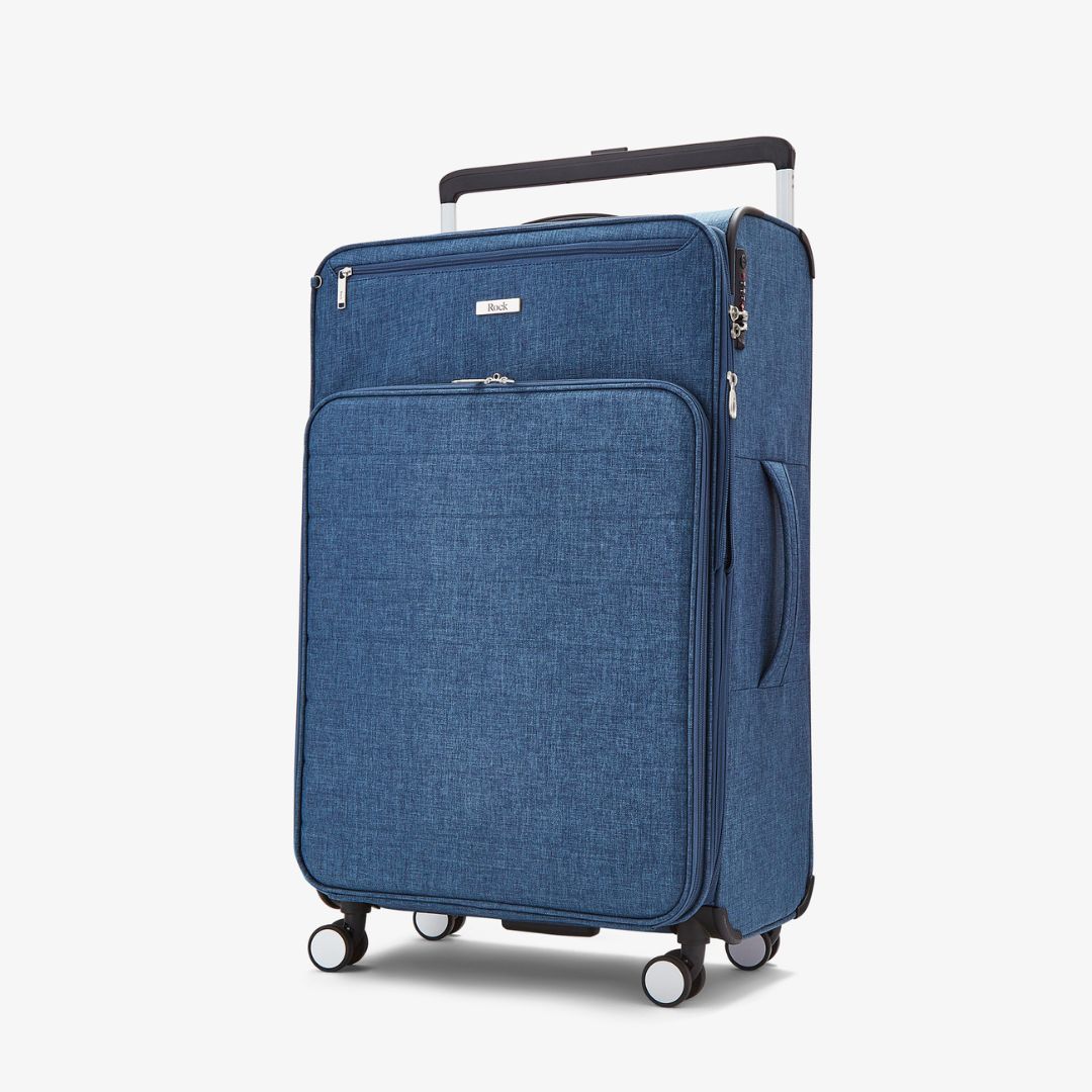 Rocklite DLX Set of 3 Suitcases in Denim Blue