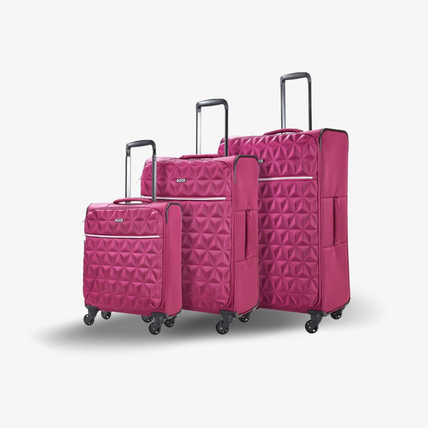 Jewel Set of 3 Suitcases in Pink
