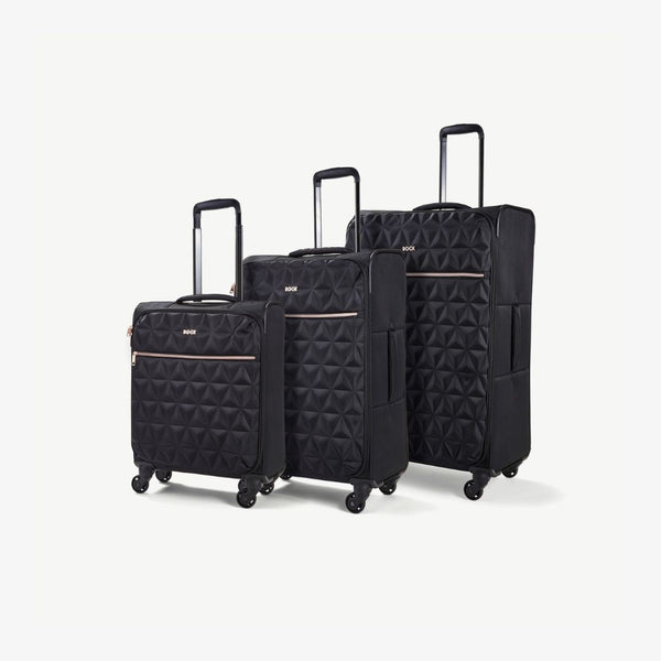 Jewel Set of 3 Suitcases in Black