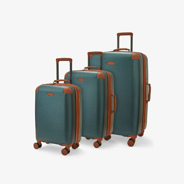 Carnaby Set of 3 Suitcases in Emerald Green