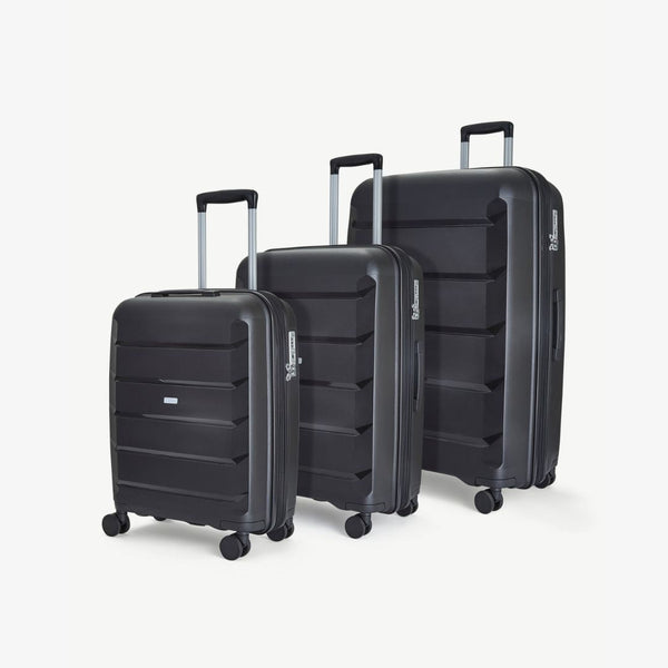 Tulum Set of 3 Suitcases in Black