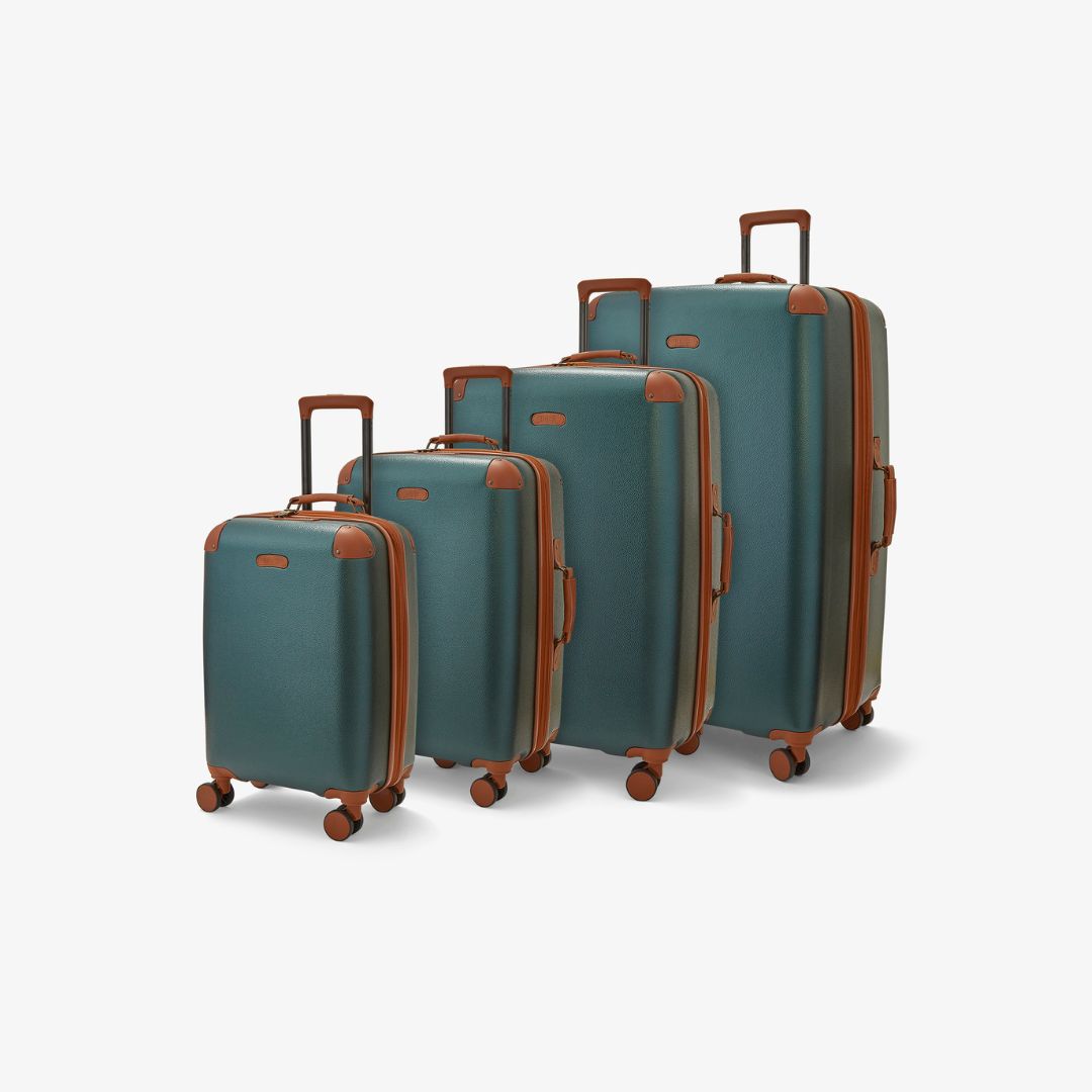 Carnaby Set of 4 Suitcases in Emerald Green