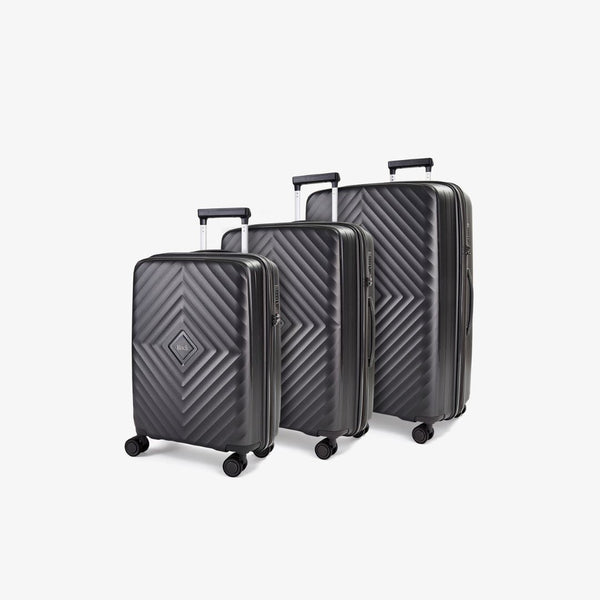 Infinity Set of 3 Suitcases in Charcoal