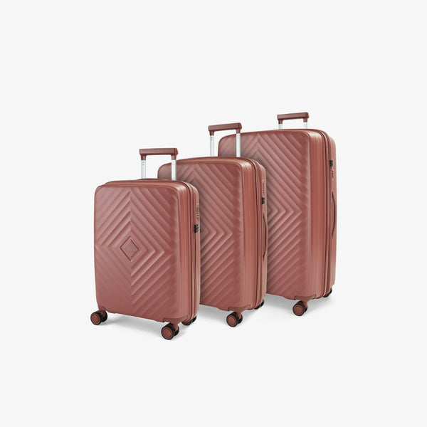 Infinity Set of 3 Suitcases in Dusky Pink