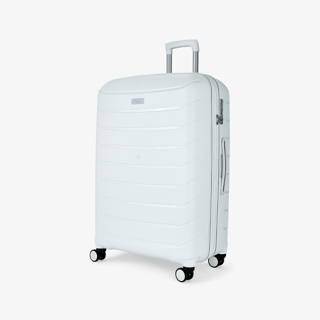White suitcase large hotsell