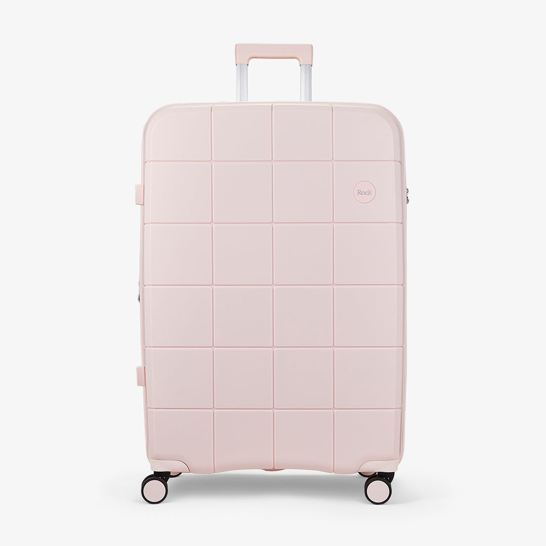 Pixel Set of 3 Suitcase in Pastel Pink