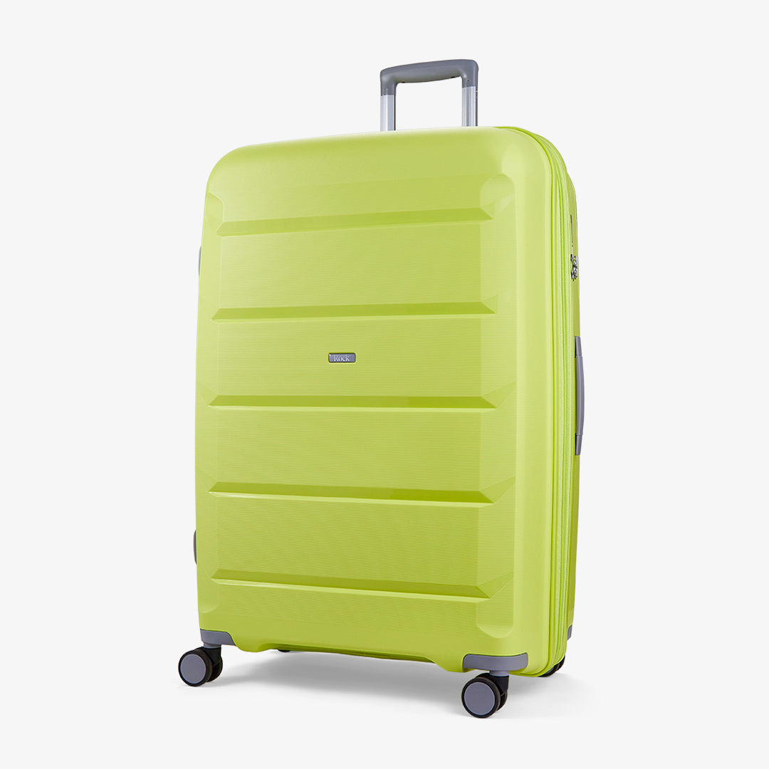 Tulum Large Pastel Suitcase Lime Green Rock Luggage