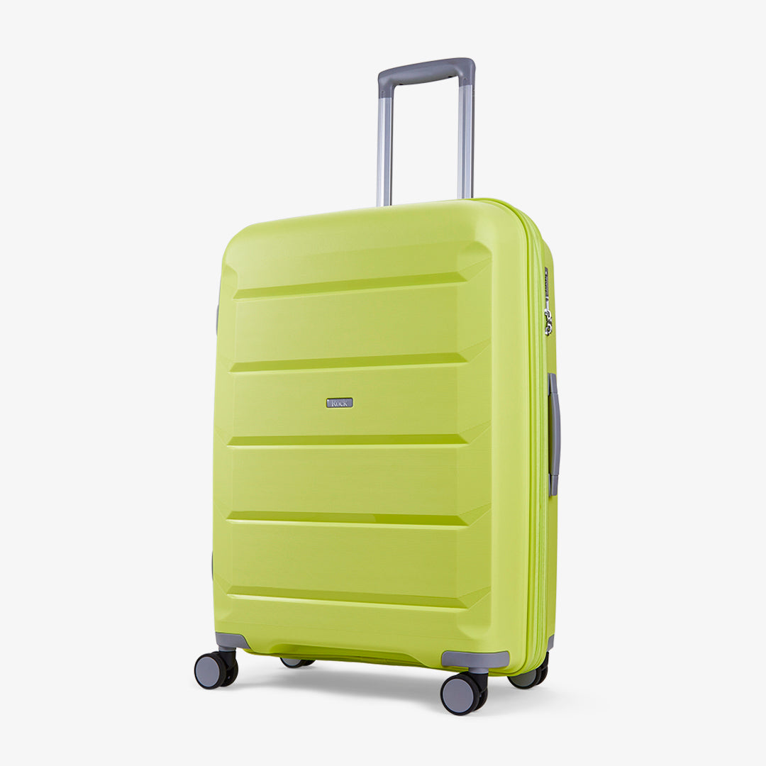 American tourister lime green luggage top