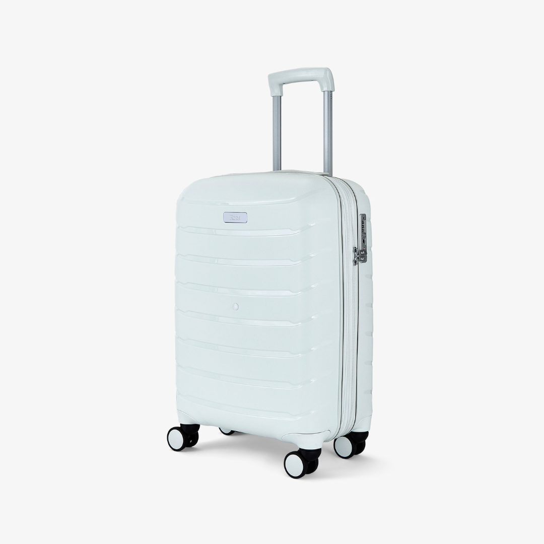 Small top white suitcase