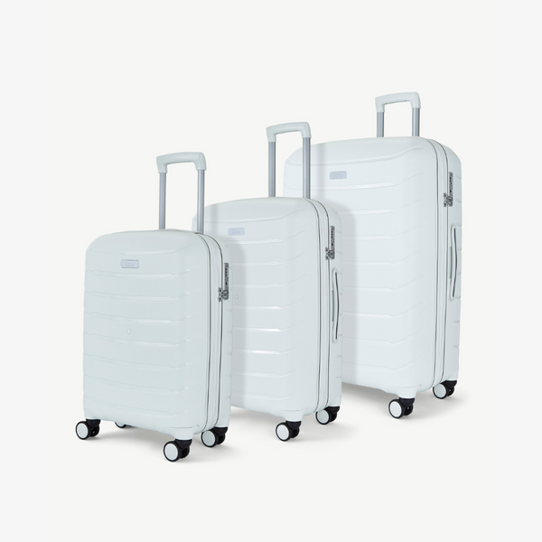 Prime Set of 3 Suitcases in White