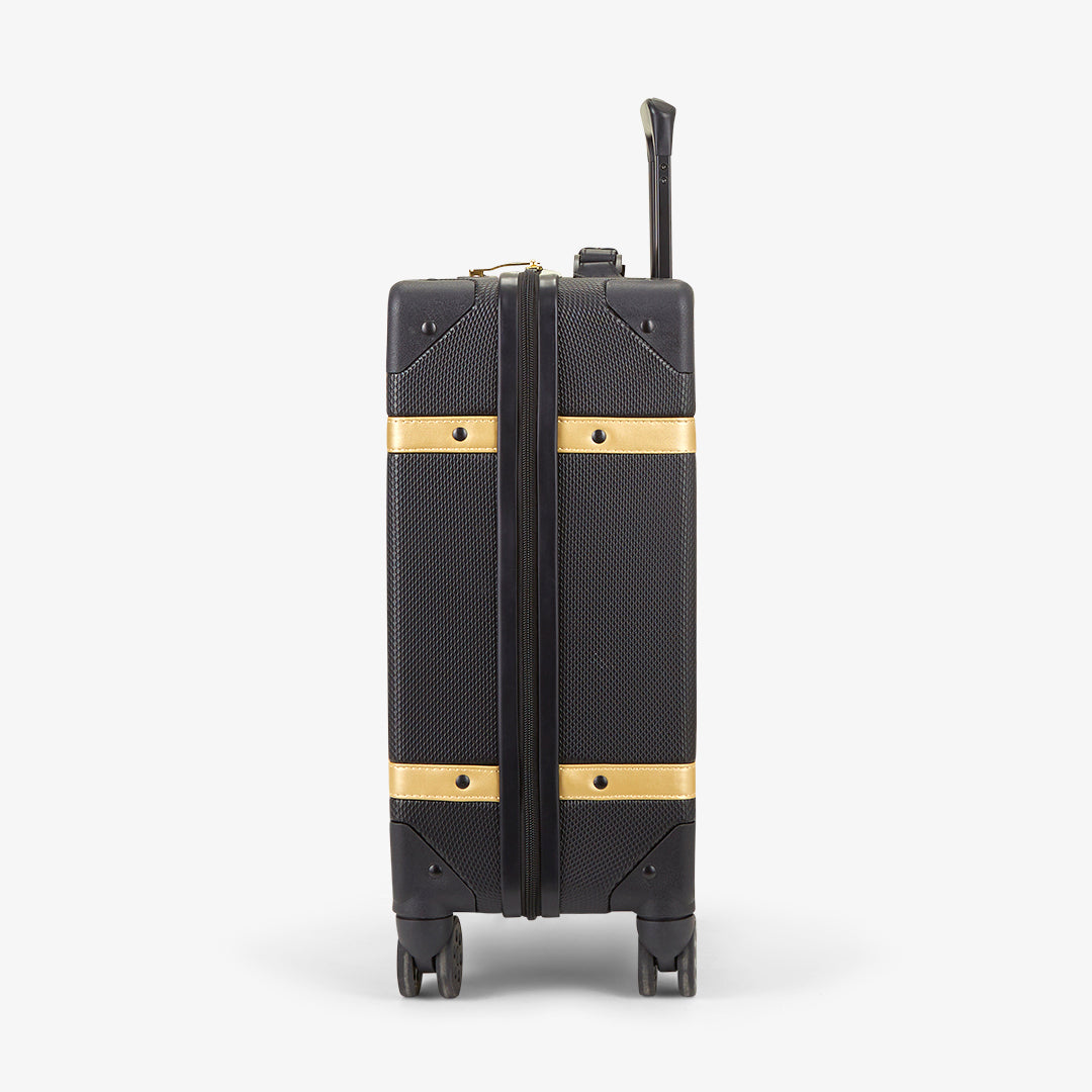 Vintage Small Suitcase in Black + Gold