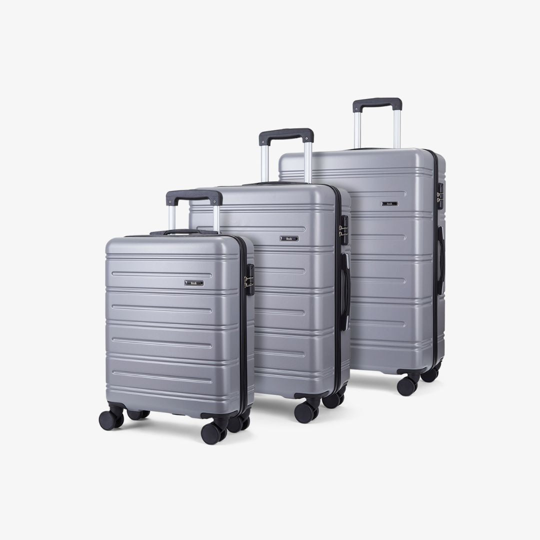 Lisbon Set of 3 Suitcases Grey Rock Luggage