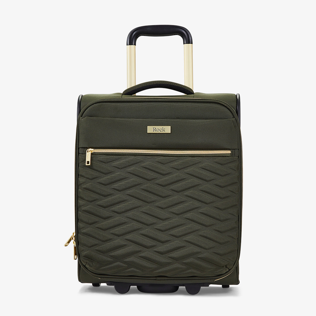 Sloane Underseat Cabin Suitcase Khaki Rock Luggage