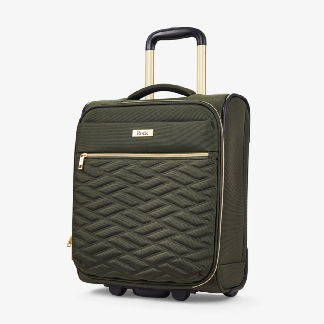 Sloane Underseat Cabin Suitcase Khaki Rock Luggage