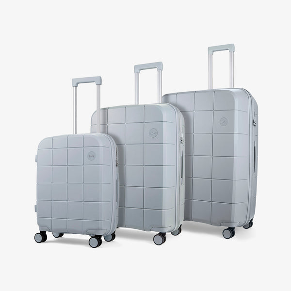 Pixel Set of 3 Suitcase in Grey